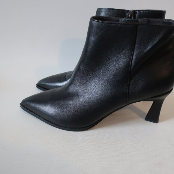 Womens Franco Sarto Black Ankle Leather Boots 7 - Picture 5 of 7